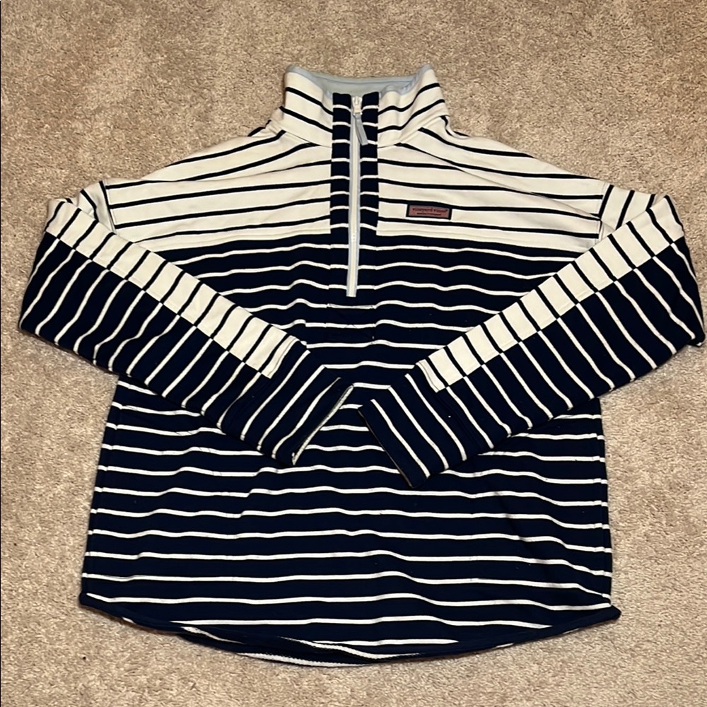Vineyard Vines Striped Quarter-Zip Pullover
